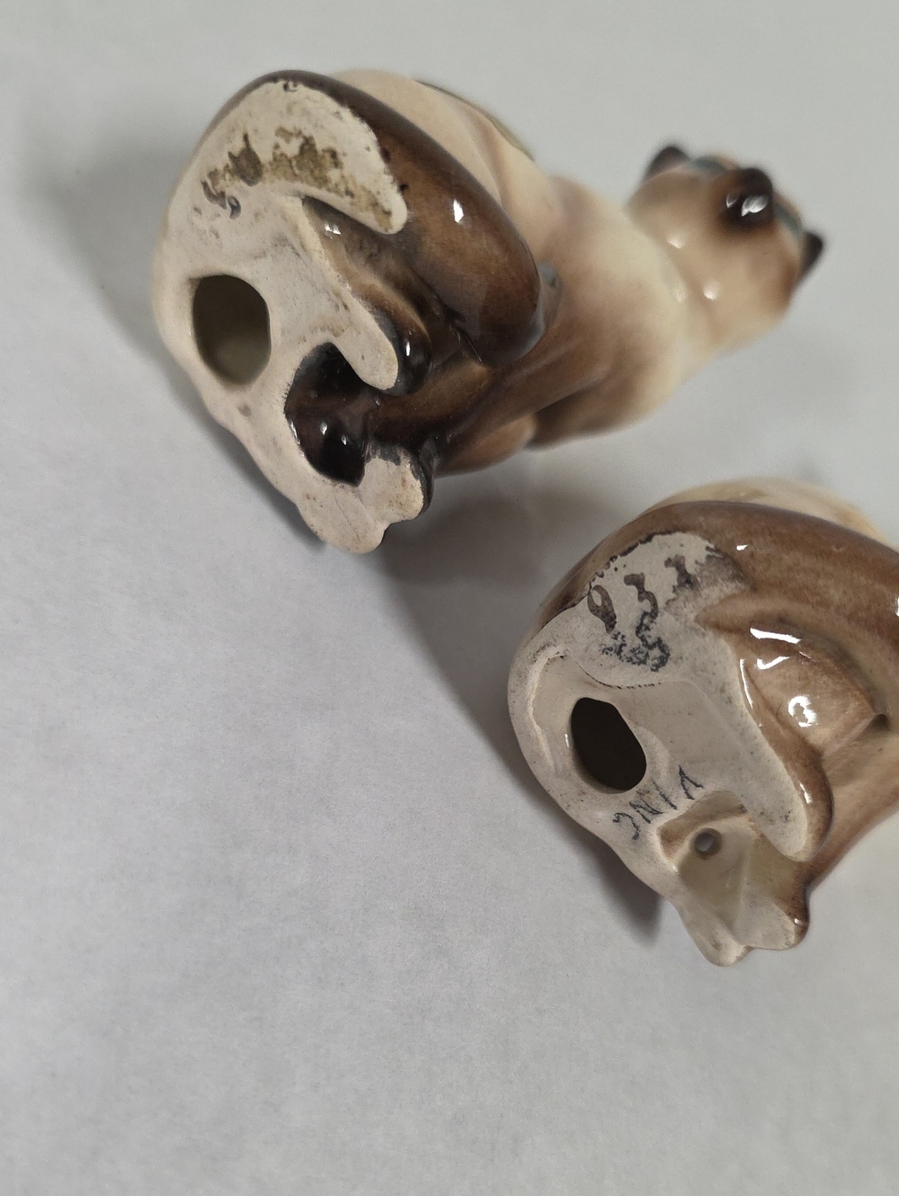 Vtg Brad Keeler Siamese Cat Figurines Set - Keeler Ware Los Angeles CA Pottery - Picture 4 of 12